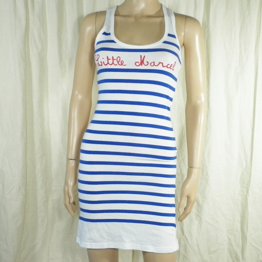 Robe Bleue/ Blanche LITTLE MARCEL T XXS. Bon état -  reconditionné disponible sur Label Emmaüs